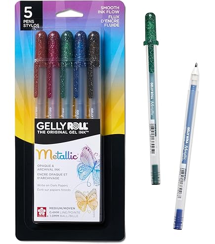 Amazon.com: SAKURA 58760 5-Piece Gelly Roll Gold Shadow Pen Set